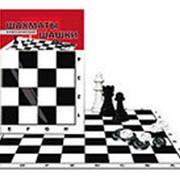 Игра настольная. Шахматы и шашки классические в пакете + поле 28,5х28,5 см