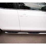Пороги Mazda CX-7 2010-2012 (вариант 1 труба с накладками 76 мм) фотография