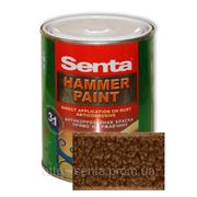 Молотковая краска Сента Хаммер (Senta Hammer) коричневая 0,75 л фото