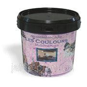 Декоративная структурная краска Les Couloures MARRON (эффект минералов с белыми и мароновыми хлопьями) фото
