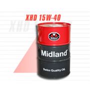 Универсальные высококачественные моторные масла MIDLAND "XHD" SAE 15W-40 для всех 4-х тактных дизельных и бензиновых двигателей автомобилей оснащенных высокофорсированными дизельными двигателями турбонаддувом и без