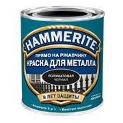 Краска «Hammerite» 0,7 л матовая черная фото