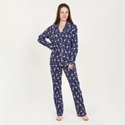 Пижама женская, цвет тёмно-синий, размер 50