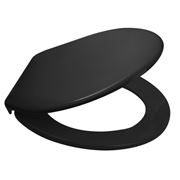 Крышка сиденье для унитаза из дюропласта черное с плавным опусканием крышки (микролифтом)