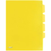 Папка-уголок с тремя отделениями Proff, А4, прозрачная желтая 0.18 мм фото