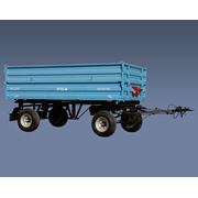 Прицеп тракторный ПТС-4-02 грузоподъемностью 4000 кг для перевозки различных грузов. Объем кузова 8 куб. м. Тягачи: трактора МТЗ-80/82 ЮМЗ-6Л/6М Т-50/50А