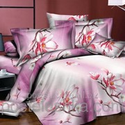 Комплект постельного белья 11507, Zastelli микросатин Двуспальный Евро Розовый Растения, цветы фото