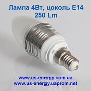Светодиодная лампа с цоколем E14 4Вт 3250K 250 Люмен 4-LED (110~250В)