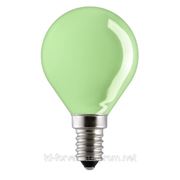 Лампа накаливания цветная General Electric 15Вт Е14 зелёная шарообразная(Венгрия)