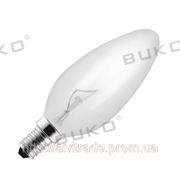 Лампа накаливания BUKO 25W, 40W, 60W Е14 220V свеча прозрачная, матовая, белая фотография