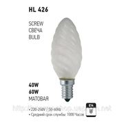 HL426 40W E14 лампа накаливания, матовая фото