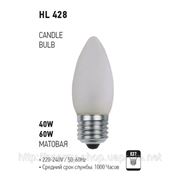HL428 40W E27 лампа накаливания, матовая фото