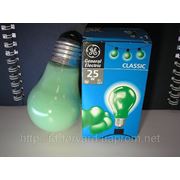 Лампа накаливания цветная General Electric 25ВтE27 зеленая(Венгрия)