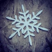 Снежинки объемные из пенопласта #1 (Ø25*2см.) фото