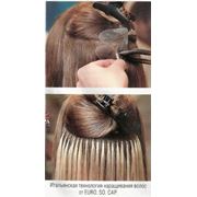 Горячее наращивание волос по технологии компании Euro So. Cap (итальянский метод) фотография