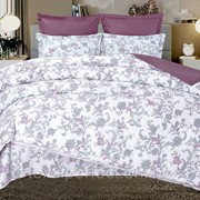 Комплект постельного белья с одеялом KAZANOV.A - Туари (винный) Cotton, евро фото