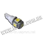 Светодиодная автолампа T10-5050-5 SMD (90 lm) (W5W) фотография