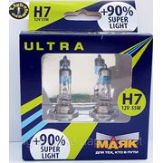 Лампа автомобильная «Маяк» Н7.12-55 Рx26d “Ультра“+90% —сет. фото