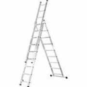 Многофункциональная 3-х секционная лестница алюминиевая 6,91 м (3х10) фотография