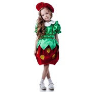 Карнавальный костюм для детей Батик ягода Клубничка детский, 30 (116 см)