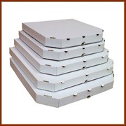 Коробка для пиццы 350х350х37 белая, изготовление, продажа фото