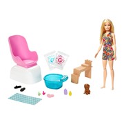 Игровой набор Barbie Mani-Pedi Spa Блондинка фото