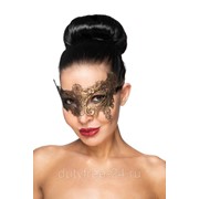 Золотистая карнавальная маска Вега фото