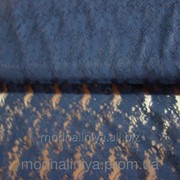 Ткань гипюр-стрейч (темно-синий) фото