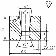 Волока-заготовка для волочения проволоки и прутков круглого сечения Форма 19 ГОСТ 9353-75
