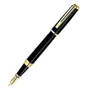 Waterman Перьевая ручка Waterman Exception Slim Black Lacquer GT, толщина линии F, перо: золото 18К Цвет корпуса Черно-золотистый