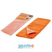 Салфетка микрофибра + коралловая ткань 40*35см AIRLINE Оранжевая фото