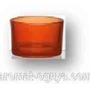 Подсвечник стеклянный оранжевый “Радуга“ 8x5 см. 49691 фото