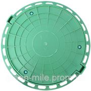 Канализационный люк пластиковый зеленый фото
