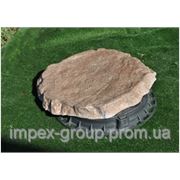 Декоративная крышка канализационного люка Плоский камень с рисунком фото