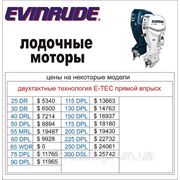 Цены на лодочные моторы Evinrude (Эвинруд) 2012 год.