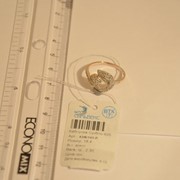 Кольцо серебряное позолоченное с фианитами Арт К3Ф/141 фото