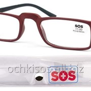 Очки для чтения SOS унисекс модель P 15079 ф Mat Red- Black фото