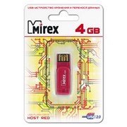 USB флеш-накопитель Mirex HOST RED 4GB ecopack фотография