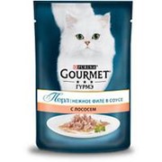 Gourmet 85г пауч Перл Влажный корм для взрослых кошек Лосось (соус) фото