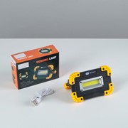 Фонарь-прожектор аккумуляторный 9 Вт, 1200 mAh, 3 ААА, USB, 3 ч работы фотография
