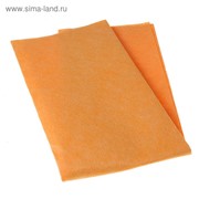 Салфетка бытовая для пола «Универсальная», 50×60 см, вискоза, цвет оранжевый фотография