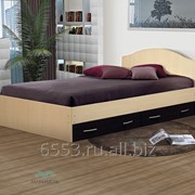 Кровать с двумя ящиками с фигурной спинкой