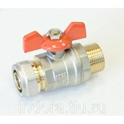 Кран шаровый для мет/пласт труб 20*3/4 П. б/ф уп/12 (шт.) Арт: 84314_s фото