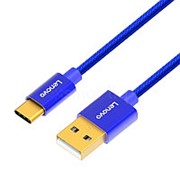 Дата-кабель Lenovo UC07 USB 2.0 AM/ Type-C 2A 1м. (Синий) фото