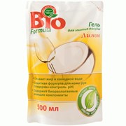 Гель для мытья посуды лимон BIO formula 500 мл дой-пак фотография