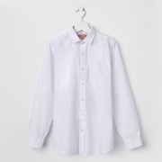 Школьная рубашка для мальчика, цвет белый, рост 146-152 см (34) фотография