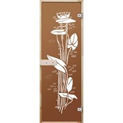 Дверь DoorWood “Лотос“ бронза 1,9 х 0,7 м. коробка (ольха. липа. береза) фото
