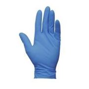 Синие нитриловые перчатки фото