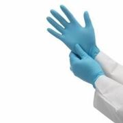 Голубые нитриловые перчатки фото
