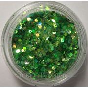 Украшение для дизайна ногтей “Брокард“ цвет зеленый. фото